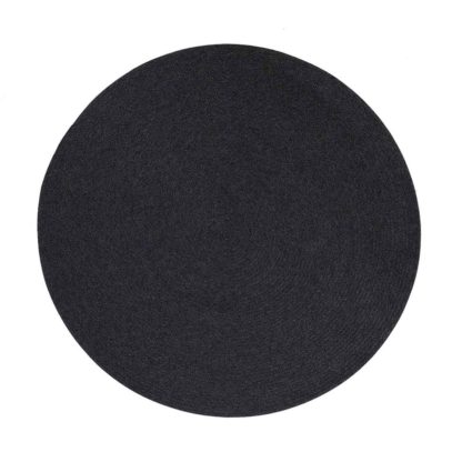 An Image of Cane-line Circle Rug, Dark Grey