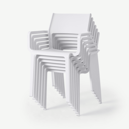 97f67051501e9a45bd6ac15082014861e8d8b19cd0462804ec2144cbf315fe93.png An Image of Nardi Set of 6 Chairs, White Fibreglass & Resin