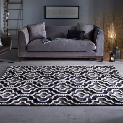 An Image of Amira Grey Rug Grey