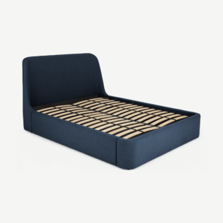 An Image of Hayllar King Size Ottoman Storage Bed, Aegean Blue