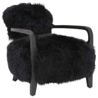 An Image of Timothy Oulton Cabana Yeti Chair, Black Yeti and Black Clay