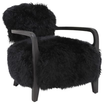 An Image of Timothy Oulton Cabana Yeti Chair, Black Yeti and Black Clay