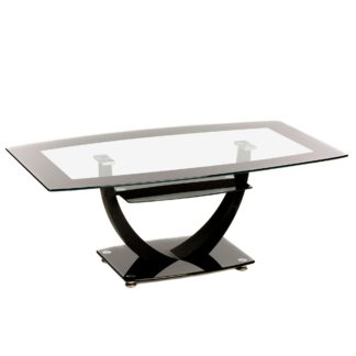 An Image of Henley Glass Coffee Table Black