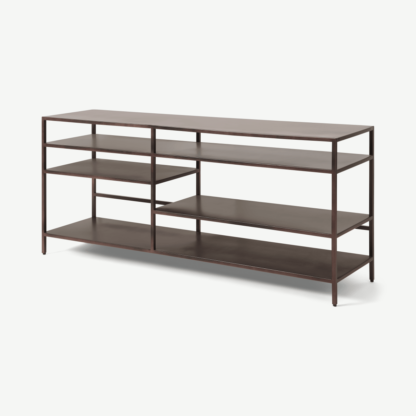 An Image of Munro TV Shelving Unit, Aged Bronze