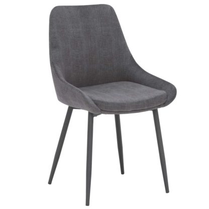 An Image of Emmett Dining Chair - Blue - Corduroy - W48 x D57 x H83cm - Barker & Stonehouse