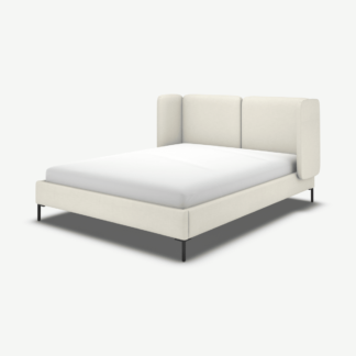 An Image of Ricola King Size Bed, Putty Cotton with Black Legs