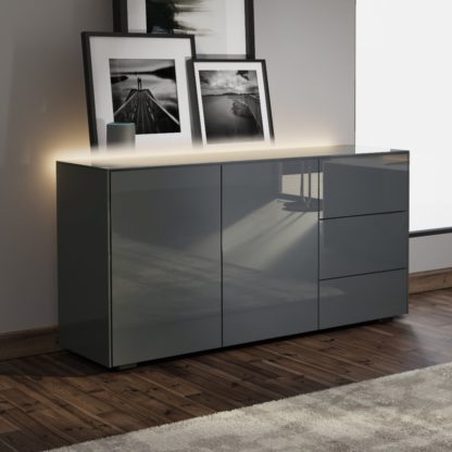 An Image of Frank Olsen Smart 2 Door 3 Drawer Sideboard - Grey