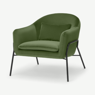An Image of Irma Accent Armchair, Velvet Meadow Green