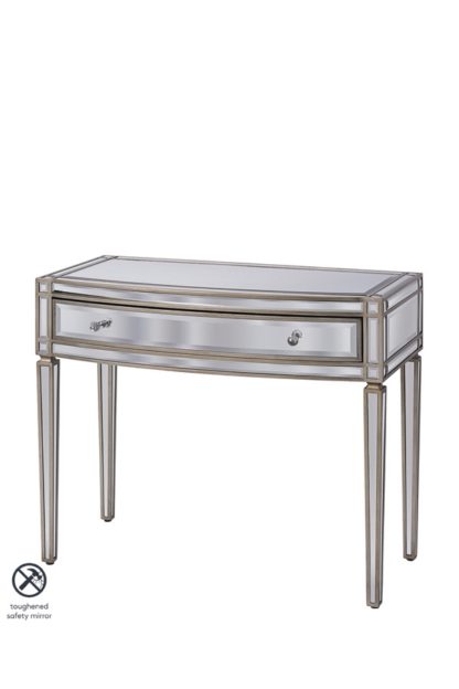 An Image of Antoinette Toughened Mirror One drawer Console Table
