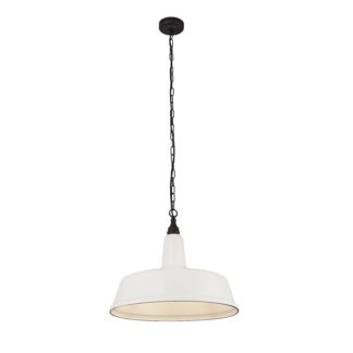 An Image of Country Living Farmhouse Pendant Light - White - 46cm