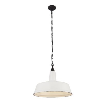 An Image of Country Living Farmhouse Pendant Light - White - 46cm