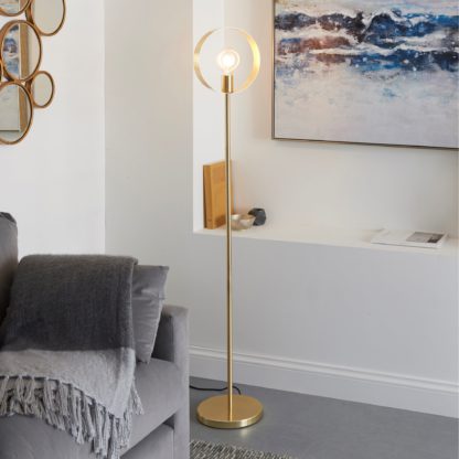 An Image of Vogue Circ Floor Lamp Brass