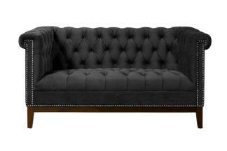 An Image of Bergmann Two Seat Sofa - Black
