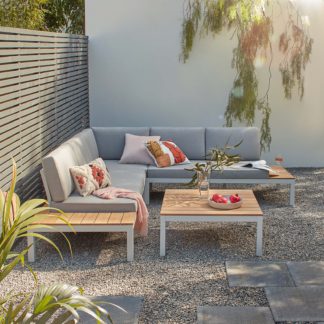 An Image of Spirit Garden Corner Sofa Set - Grey