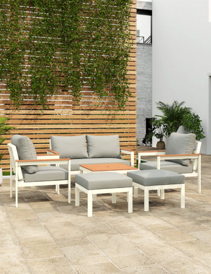 An Image of M&S Porto 6 Seater Garden Furniture Set