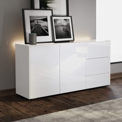 An Image of Frank Olsen Smart 2 Door 3 Drawer Sideboard - Grey