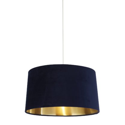 An Image of House Beautiful Samet Velvet Drum Shade - Grey - 45cm