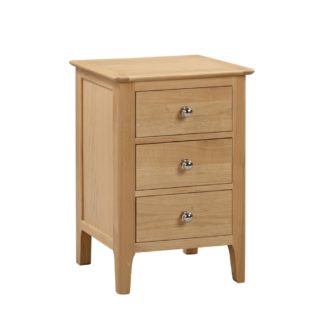 An Image of Cotswold Oak 3 Drawer Bedside Table