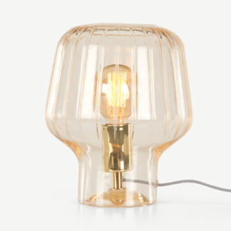 An Image of Ewer Table Lamp, Champagne Glass and Polished Brass