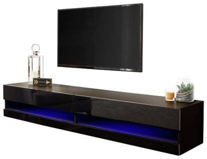 An Image of Galicia 180cm LED Wall TV Unit - Grey