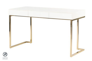 An Image of Lorenzo Toughened White Desk