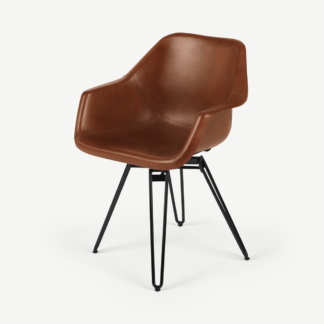 An Image of Hektor Tub Office Chair, Tan & Black