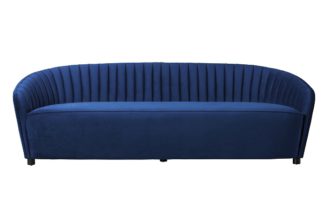 An Image of Alice Three Seat Sofa - Navy Blue