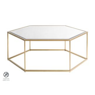 An Image of Alveare Brass Coffee Table
