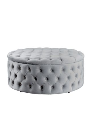 An Image of Mylia Storage Ottoman - Dove Grey