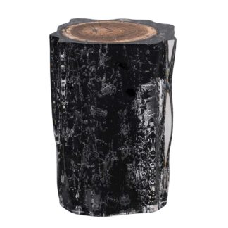 An Image of Timothy Oulton Floem Side Table, Burnt Wood and Acrylic