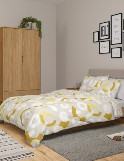 An Image of M&S Pure Cotton Geometric Bedding Set