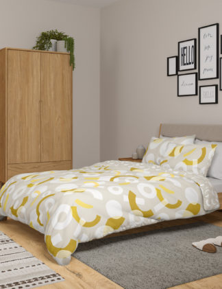 An Image of M&S Pure Cotton Geometric Bedding Set