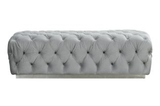 An Image of Frankfurt Large Ottoman - Dove Grey