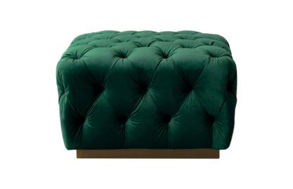 An Image of Frankfurt Footstool – Bottle Green