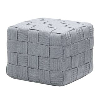An Image of Cane-line Cube Footstool, Light Grey