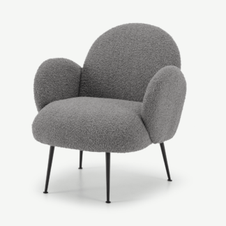 An Image of Bonnie Accent Armchair, Steel Boucle