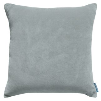 An Image of House Beautiful Velvet Linen Cushion - Siver - 45x45cm