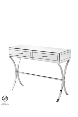 An Image of Aurelia Mirrored & Chrome Dressing Console