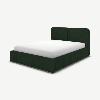 aa8ffb00dc1e7a0994e6995ff740a3cb69bf16404dd33aa4836d3965f9cbf709-2.png An Image of Maxmo Super King Size Bed with Storage Drawers, Bottle Green Velvet
