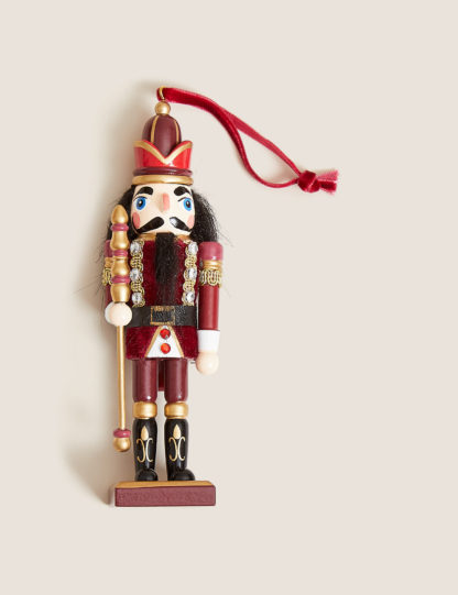 An Image of M&S Luxury Hanging Nutcracker Decoration