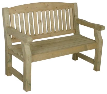An Image of Forest Harvington Wooden 2 Seater Garden Bench
