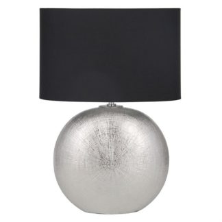 An Image of Alpha Silver Ceramic Table Lamp