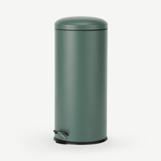 An Image of Joss 30L Domed Pedal Bin, Green