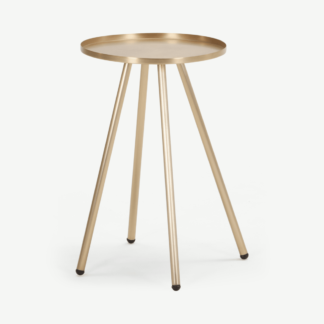 An Image of Alana Bedside Table, Brushed Brass