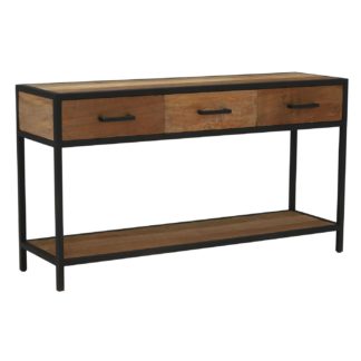 An Image of Segara 3 Drawer Console Table, Light Wood