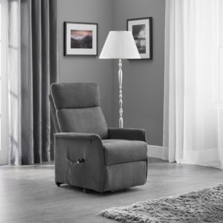 An Image of Helena Linen Rise and Recliner Armchair Charcoal