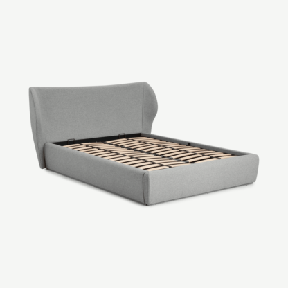 An Image of Topeka Double Ottoman Storage Bed, Mountain Grey