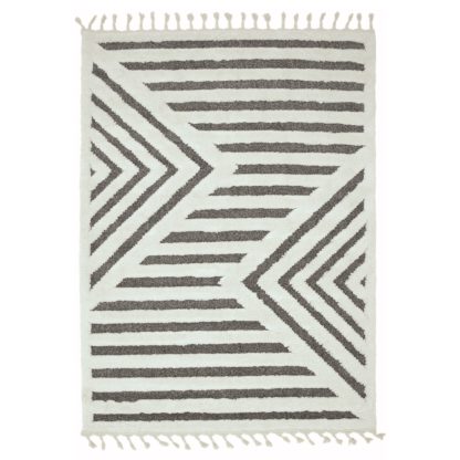 An Image of Asiatic Ariana Modern Spot Rectangle Rug - 80x150cm - White
