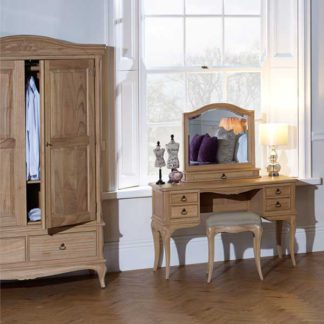 An Image of Lille Wooden Double Wardrobe, Natural Mindi