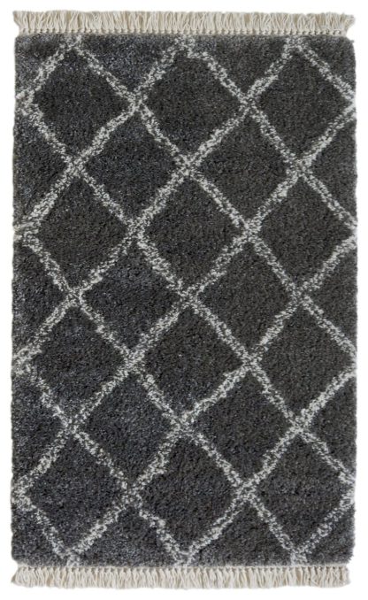 An Image of Homemaker Geometric Fringed Rug - 120x170cm - Cream